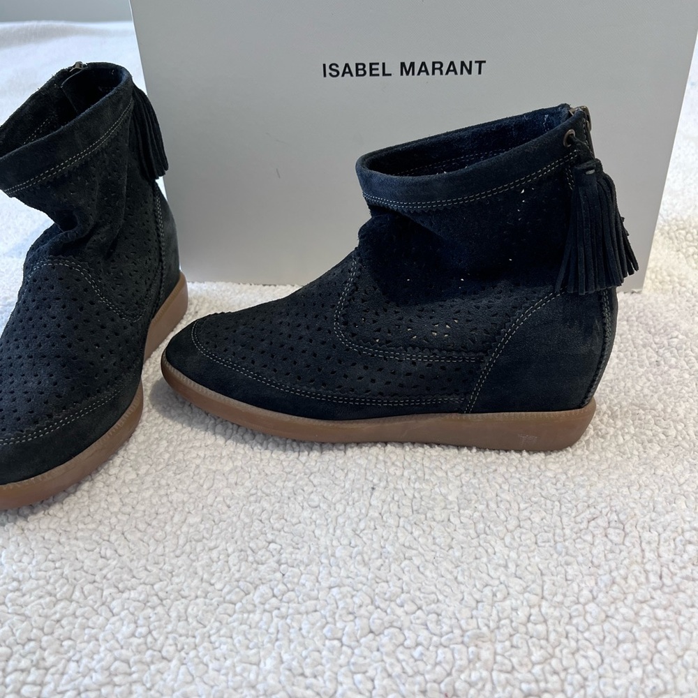 Isabel Marant Anthracite Velvet Bootie, lightly used - Picture 3 of 5